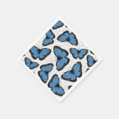 Blaue Morpho-Schmetterlinge Serviette (Ecke)