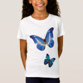 Blaue Morpho Schmetterlinge T-Shirt (Vorderseite)