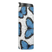 Blaue Morpho-Schmetterlinge Thermosbecher (Nach rechts gedreht)