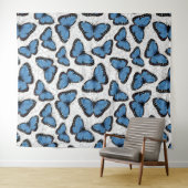 Blaue Morpho-Schmetterlinge Wandteppich (Beispiel (Horizontal))