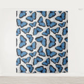 Blaue Morpho-Schmetterlinge Wandteppich (Vorderseite)