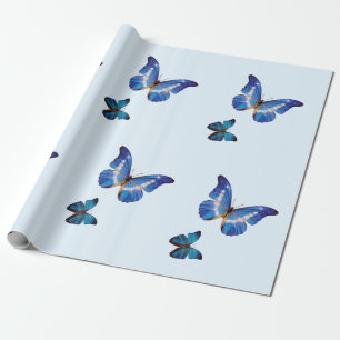 Blaue Morpho Schmetterlings-Geschenk-Verpackung Geschenkpapier