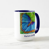 Blaue Morpho Schmetterlings-Tasse Tasse (VorderseiteRechts)