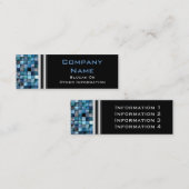 Blaue Mosaik-Fliesen-berufliche Geschäfts-Karten Mini Visitenkarte (Vorne/Hinten)