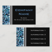 Blaue Mosaik-Fliesen-berufliche Geschäfts-Karten Visitenkarte (Vorne/Hinten)