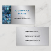 Blaue Mosaik-Fliesen-Visitenkarten Visitenkarte (Vorne/Hinten)
