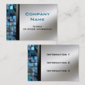 Blaue Mosaik-Fliesen-Visitenkarten Visitenkarte (Vorne/Hinten)