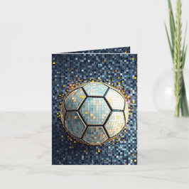 Blaue Mosaik-Fußball-Abstrakte Kunst Weltmeistersc Einladung
