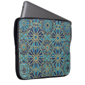 blaue Mosaik Laptopschutzhülle (Vorne Rechts)