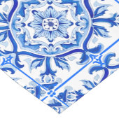 Blaue Mosaike italienische barocke Kunst Kurzer Tischläufer (Ecke)