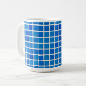 Blaue Mosaikfliese Kaffeetasse (Vorderseite Links)