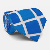 Blaue Mosaikfliese Krawatte (Gerollt)