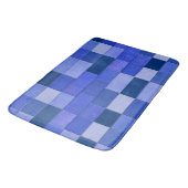 Blaue Mosaikfliesen Badematte (Schrägansicht)