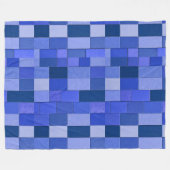 Blaue Mosaikfliesen Fleecedecke (Vorderseite (Horizontal))