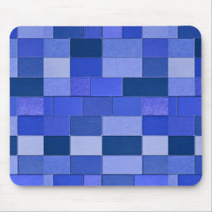 Blaue Mosaikfliesen Mousepad
