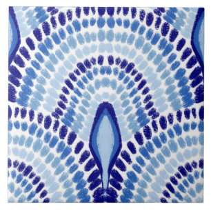Blaue Mosaikskulpturen aus dem Mittelmeer Fliese