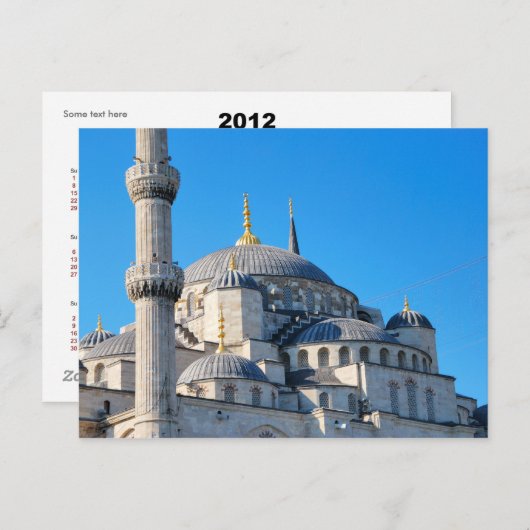 Blaue Moschee 2012 Kalender Postkarte (Vorne/Hinten)