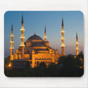 Blaue Moschee an der Dämmerung Mousepad