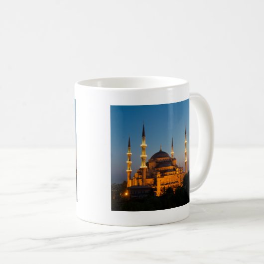Blaue Moschee an der twilight Tasse (VorderseiteRechts)