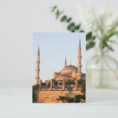 Blaue Moschee beim Sonnenaufgang Postkarte (Stehend Vorderseite)