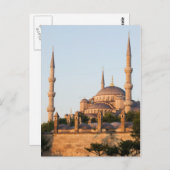 Blaue Moschee beim Sonnenaufgang Postkarte (Vorne/Hinten)