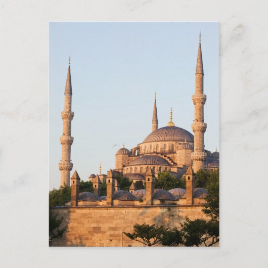 Blaue Moschee beim Sonnenaufgang Postkarte (Vorderseite)