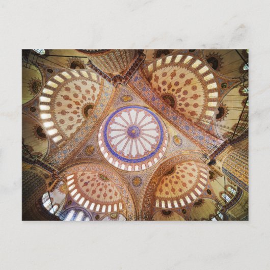 Blaue Moschee-Decke in Istanbul Postkarte (Vorderseite)