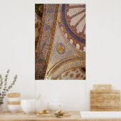Blaue Moschee-Decke Poster (Küche)