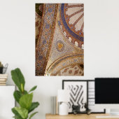 Blaue Moschee-Decke Poster (Heimbüro)