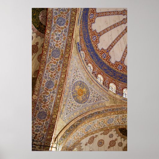 Blaue Moschee-Decke Poster (Vorne)
