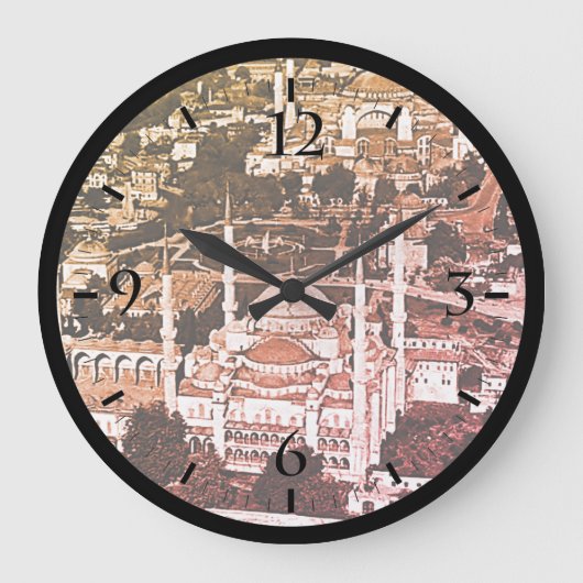 Blaue Moschee Große Wanduhr (Vorderseite)