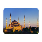 Blaue Moschee in der Dämmerung Magnet (Horizontal)