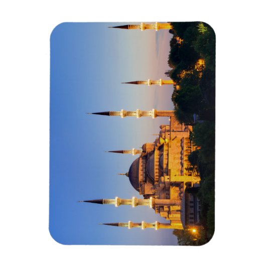 Blaue Moschee in der Dämmerung Magnet (Vertikal)
