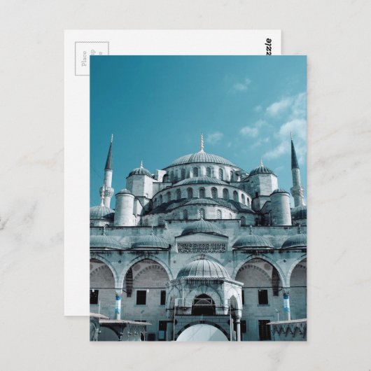Blaue Moschee in Istanbul Postkarte (Vorne/Hinten)