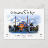 Blaue Moschee - Istanbul Postkarte (Vorderseite)