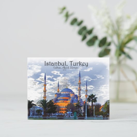 Blaue Moschee - Istanbul Postkarte (Stehend Vorderseite)