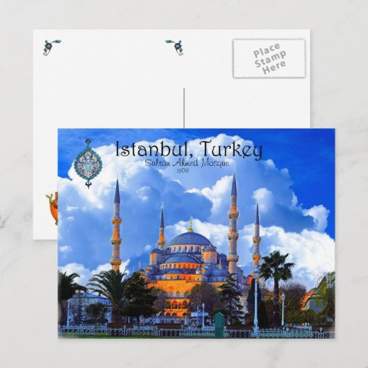 Blaue Moschee - Istanbul Postkarte (Vorne/Hinten)