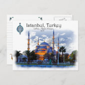 Blaue Moschee - Istanbul, Türkei Postkarte (Vorne/Hinten)