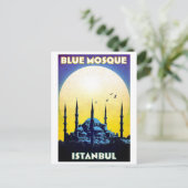Blaue Moschee, Kirche, Istanbul, Türkei, Vintag Postkarte (Stehend Vorderseite)
