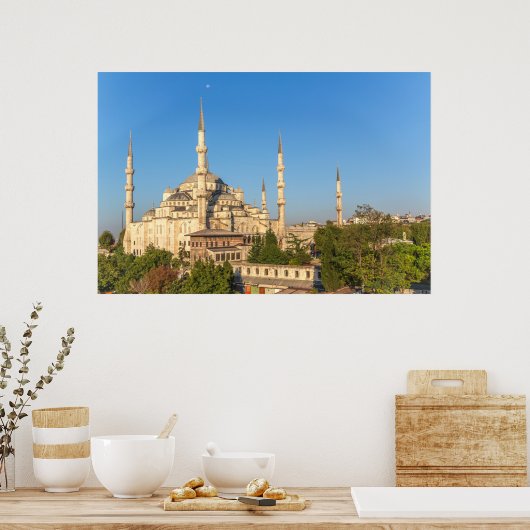Blaue Moschee Landschaft Poster (Küche)