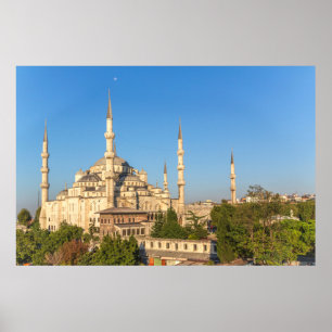 Blaue Moschee Landschaft Poster