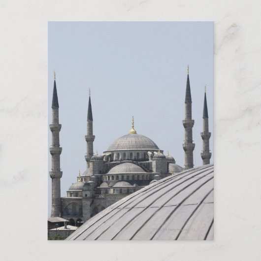 Blaue Moschee mit der Kuppelkurve Postkarte (Vorderseite)