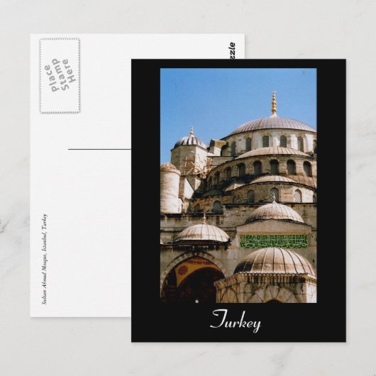 Blaue Moschee Postkarte (Vorne/Hinten)