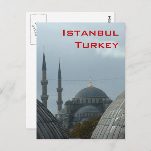 Blaue Moschee Postkarte (Vorne/Hinten)