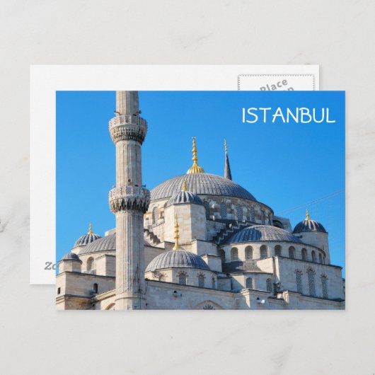 Blaue Moschee Postkarte (Vorne/Hinten)