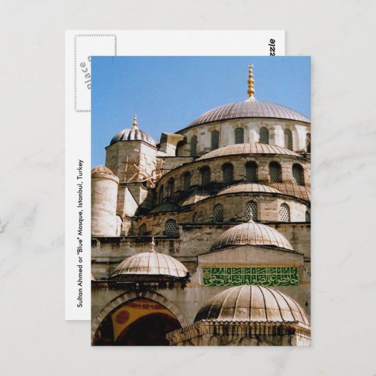 Blaue Moschee Postkarte (Vorne/Hinten)
