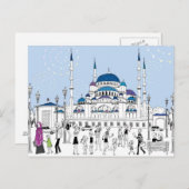 Blaue Moschee Postkarte (Vorne/Hinten)