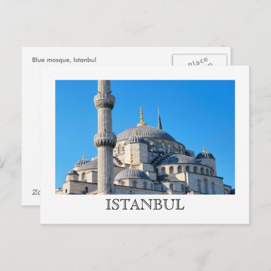 Blaue Moschee Postkarte (Vorne/Hinten)