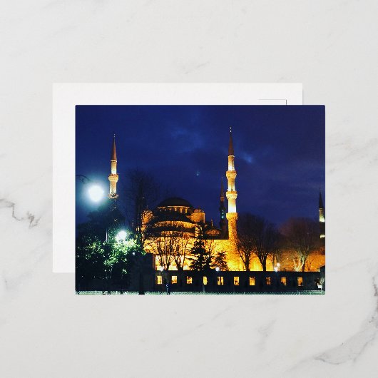 Blaue Moschee Postkarte (Vorderseite/Rückseite)