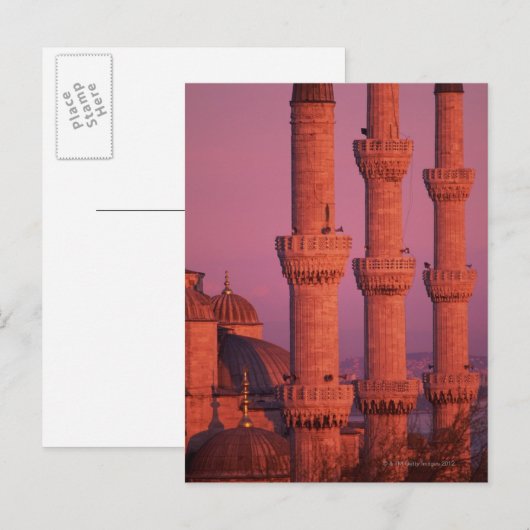 Blaue Moschee Postkarte (Vorne/Hinten)